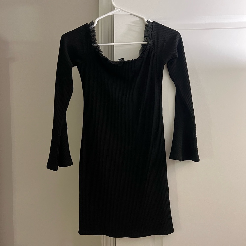 Black off the shoulder dress